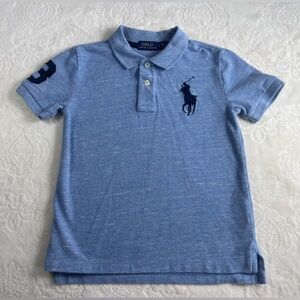 Boys Polo Ralph Lauren Light Blue Polo Shirt Size 6 Big Pony